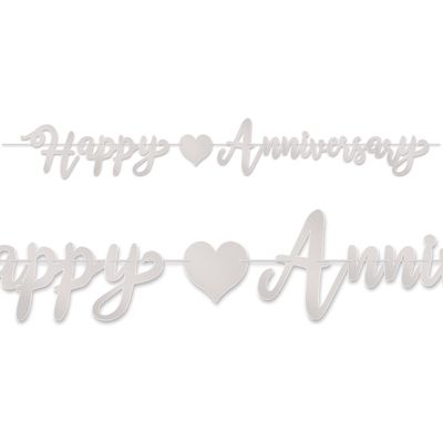 Foil Happy Anniversary Streamer AMZ+