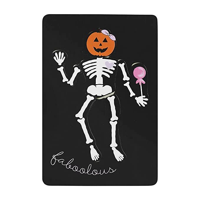 Kid&#39;s Halloween Wood Puzzles+, Pattern Items: Faboolous Girl Skeleton