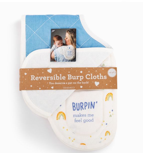 Burp Cloths Set of 2+, Pattern Items: Rainbows