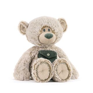 Gray Pocket Prayer Bear 11&quot;+