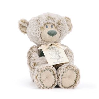 Gray Pocket Prayer Bear 11"+