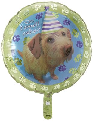 Party Puppy Lime 18&quot; Mylar Balloon AMZ+