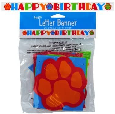 Red Puppy Party Birthday Letter Banner 8ft+
