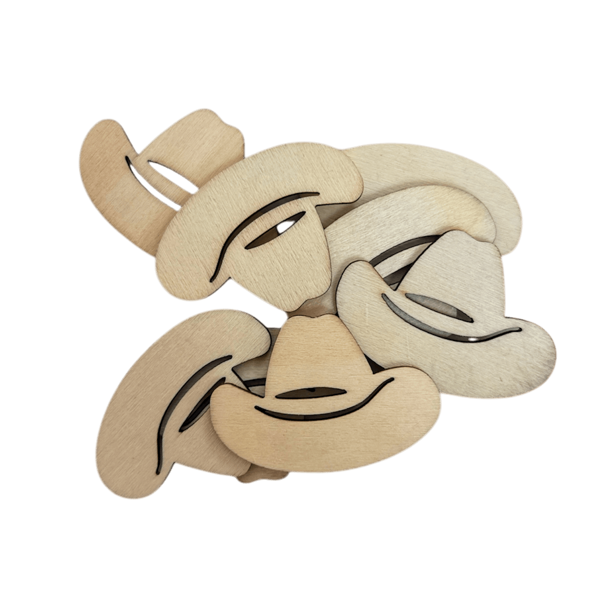 Wood Confetti Hats+