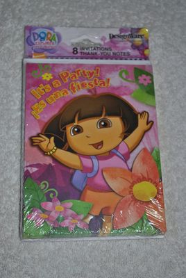 Dora Invitationsand Thank You 8 CT+