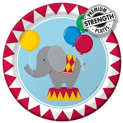 Circus Time 9in Plates 8ct AMZ+