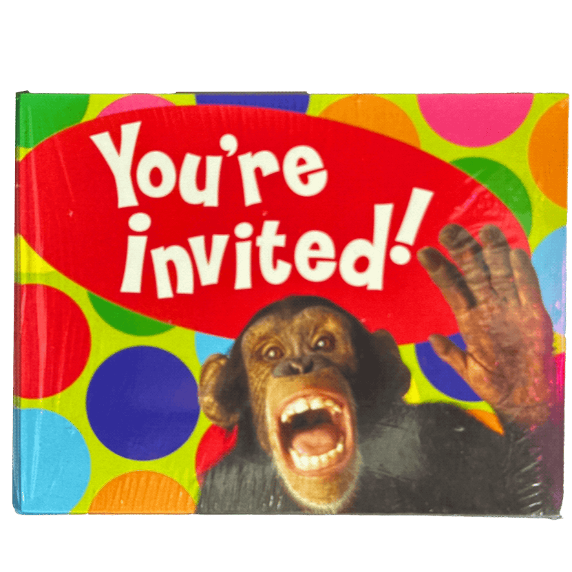 Go Wild Monkey Invitations AMZ+