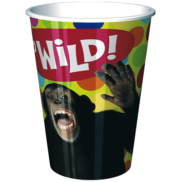 Go Wild Monkey 16oz Paper Cups 8ct AMZ+