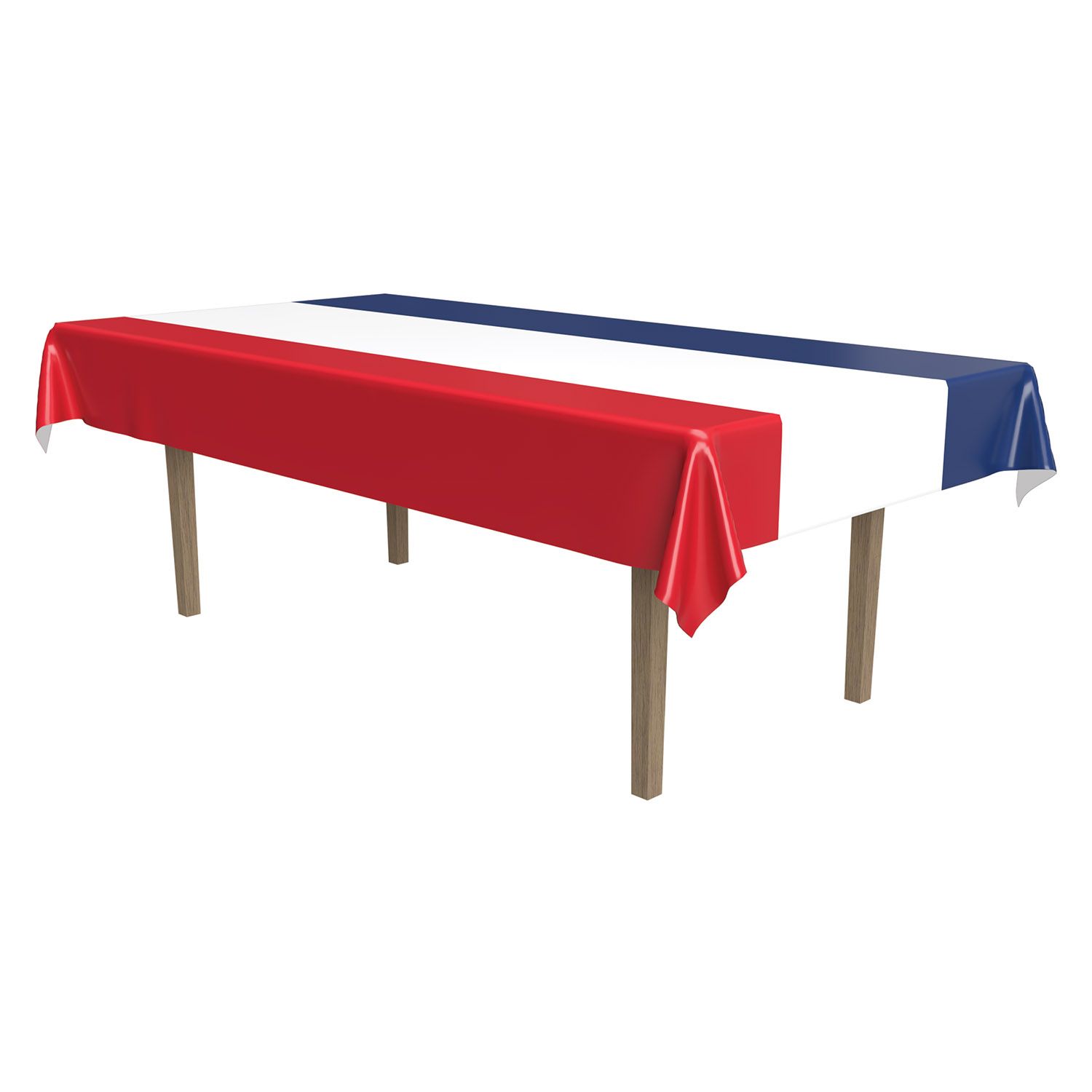 Patriotic Red White Blue Plastic Rectangle Tablecover AMZ+