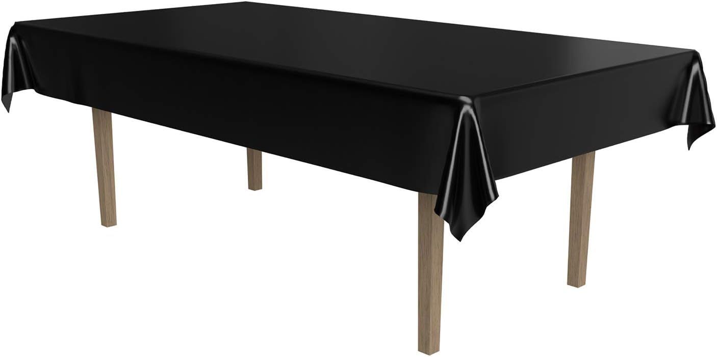 Masterpiece Black 54x108 Rectangle Tablecover AMZ+