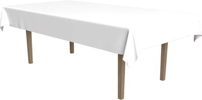 Masterpiece White 54x108 Plastic Tablecover AMZ+