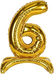 Self Standing 26” Balloon Number- 6 AMZ+