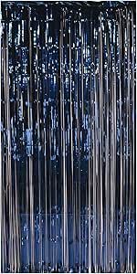 Navy Metallic Curtain 36 in X 8 ft. AMZ+