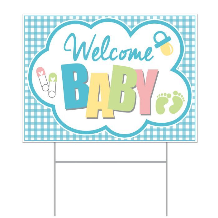 Welcome Baby Yard Sign+