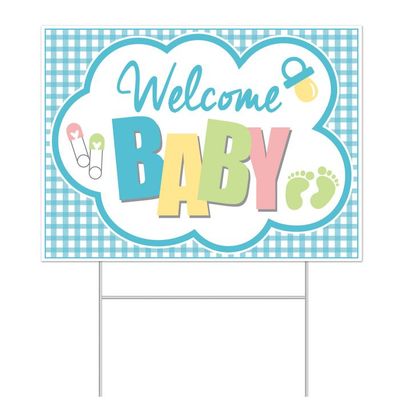 Welcome Baby Yard Sign+