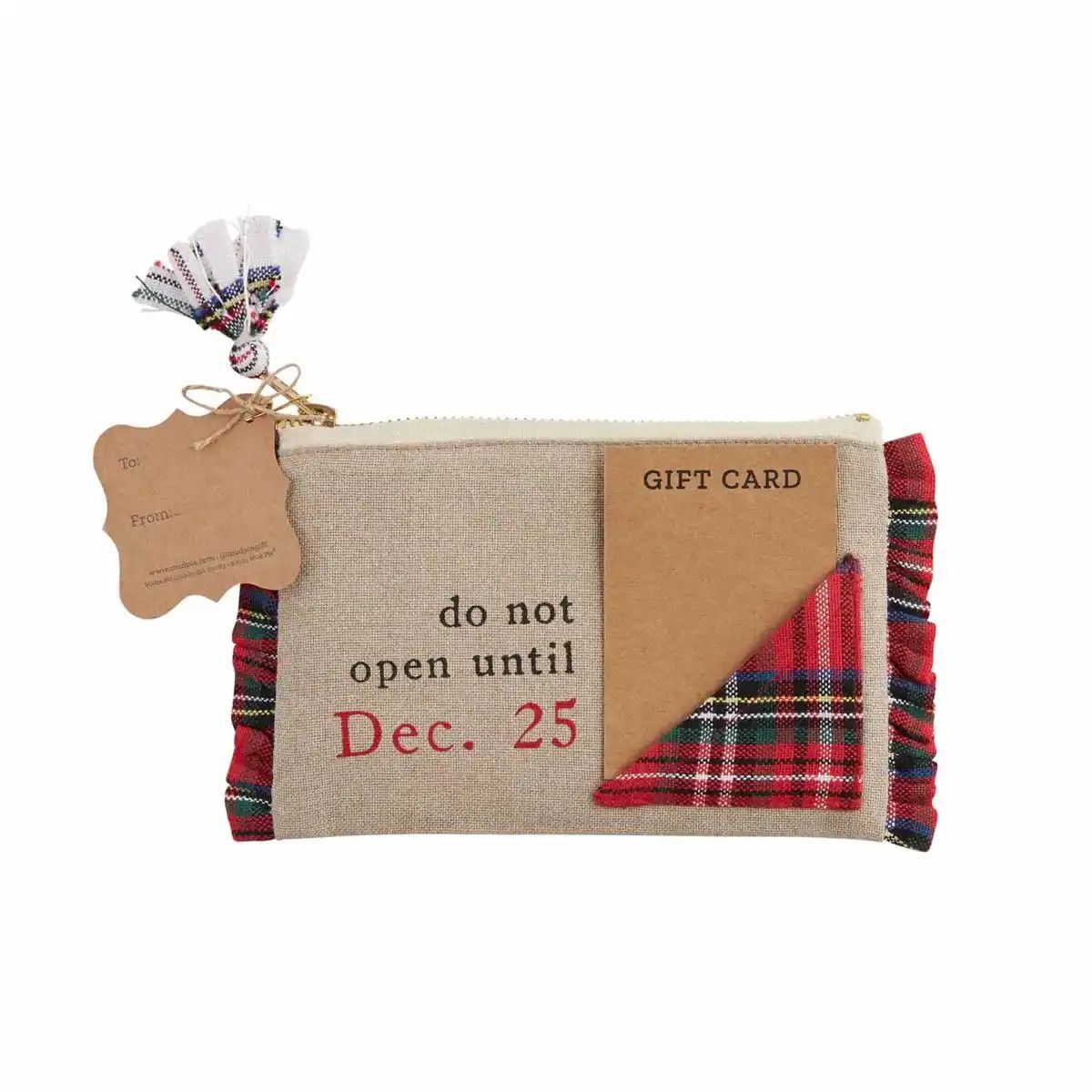 Cute Christmas Gift Card/Money Pouch AMZ+, Pattern Items: Do Not Open Until Dec 25th