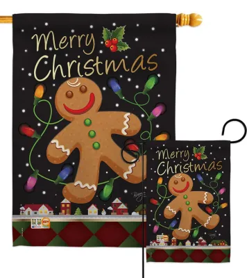 Gingerbread Wintertime Christmas Sweet Decor Flag+