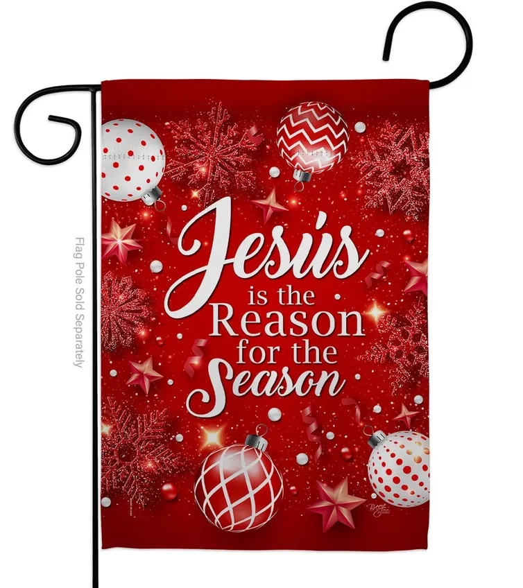 Jesus is the Reason Nativity Christmas Decor Garden Flag+