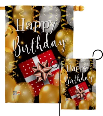 Happy Birthday Celebration Birthday Gift Decor Flag+