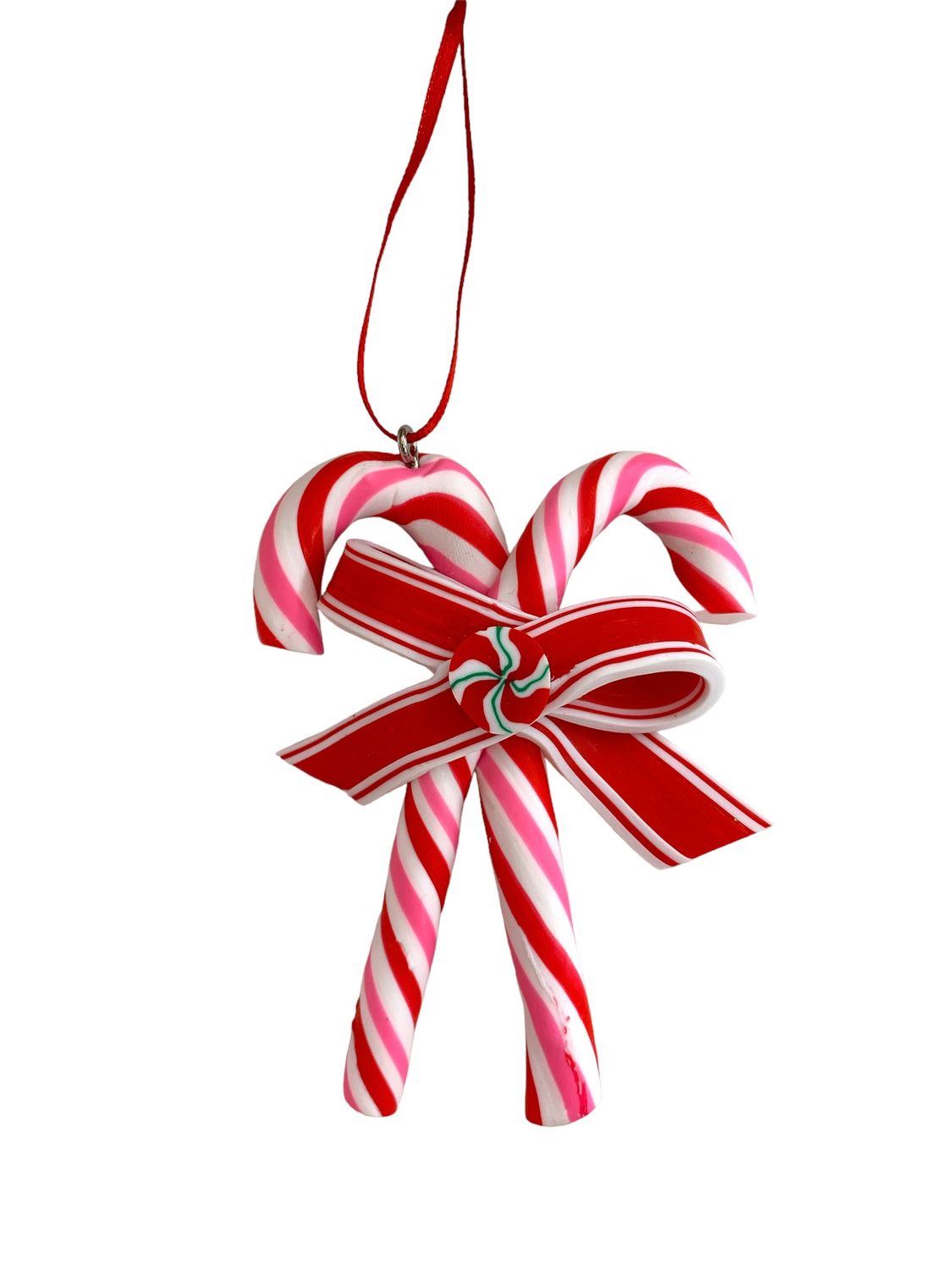 Candy Ornament +, Style: Candy Cane Pink &amp; Red