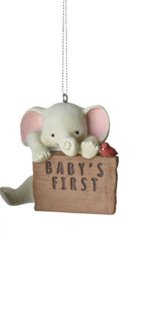 Baby&#39;s First Christmas Animal Ornament+, Pattern Items: Elephant