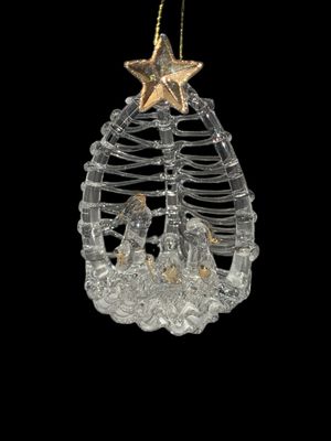 Glass Nativity Ornament+