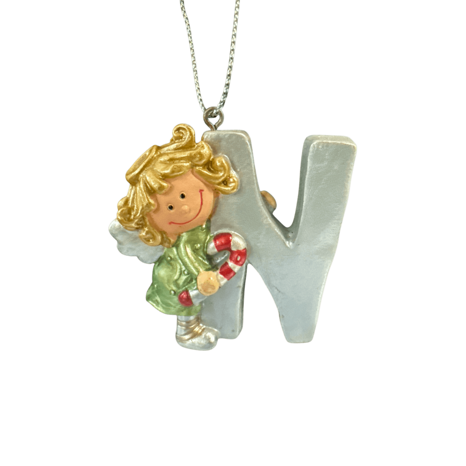 Letter N(Silver) Christmas Ornament+