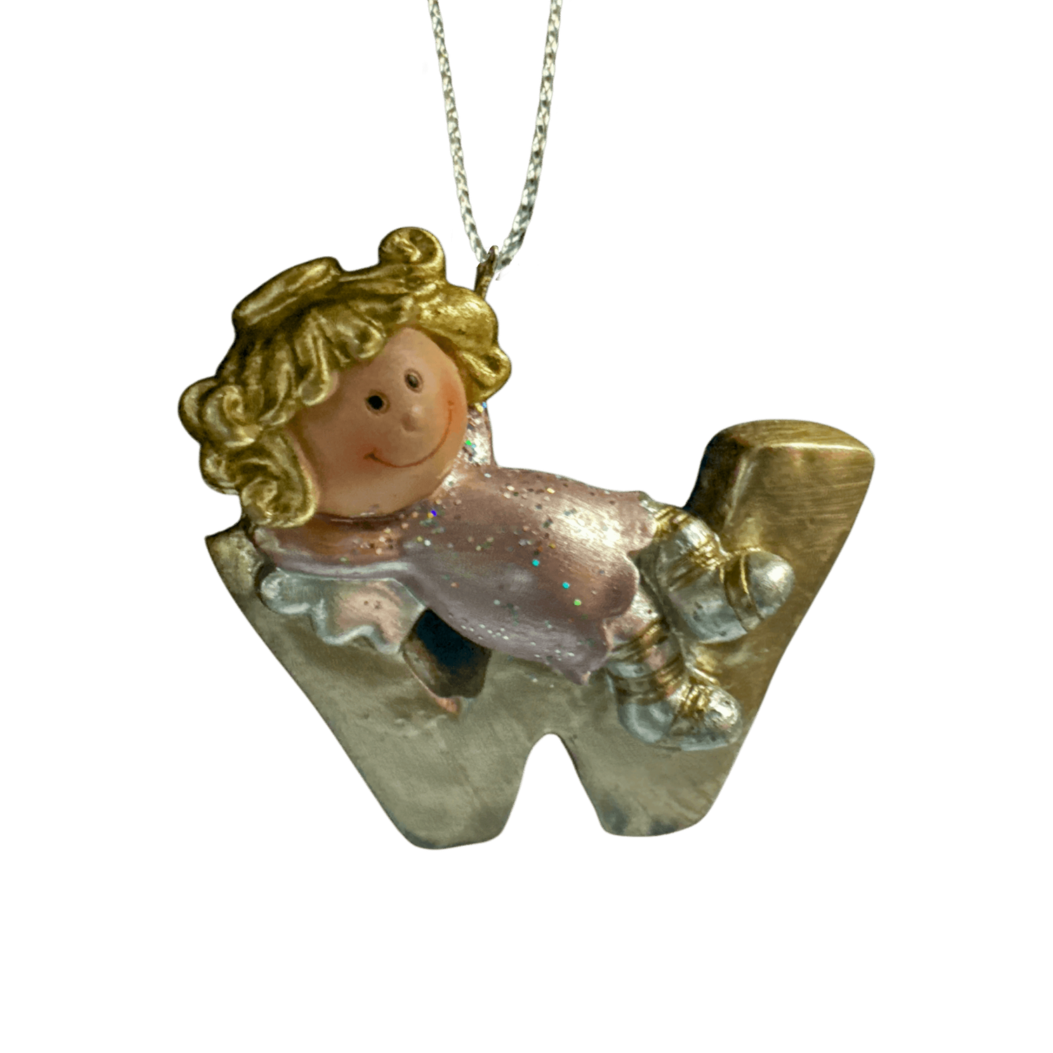 Letter W Christmas Ornament AMZ+