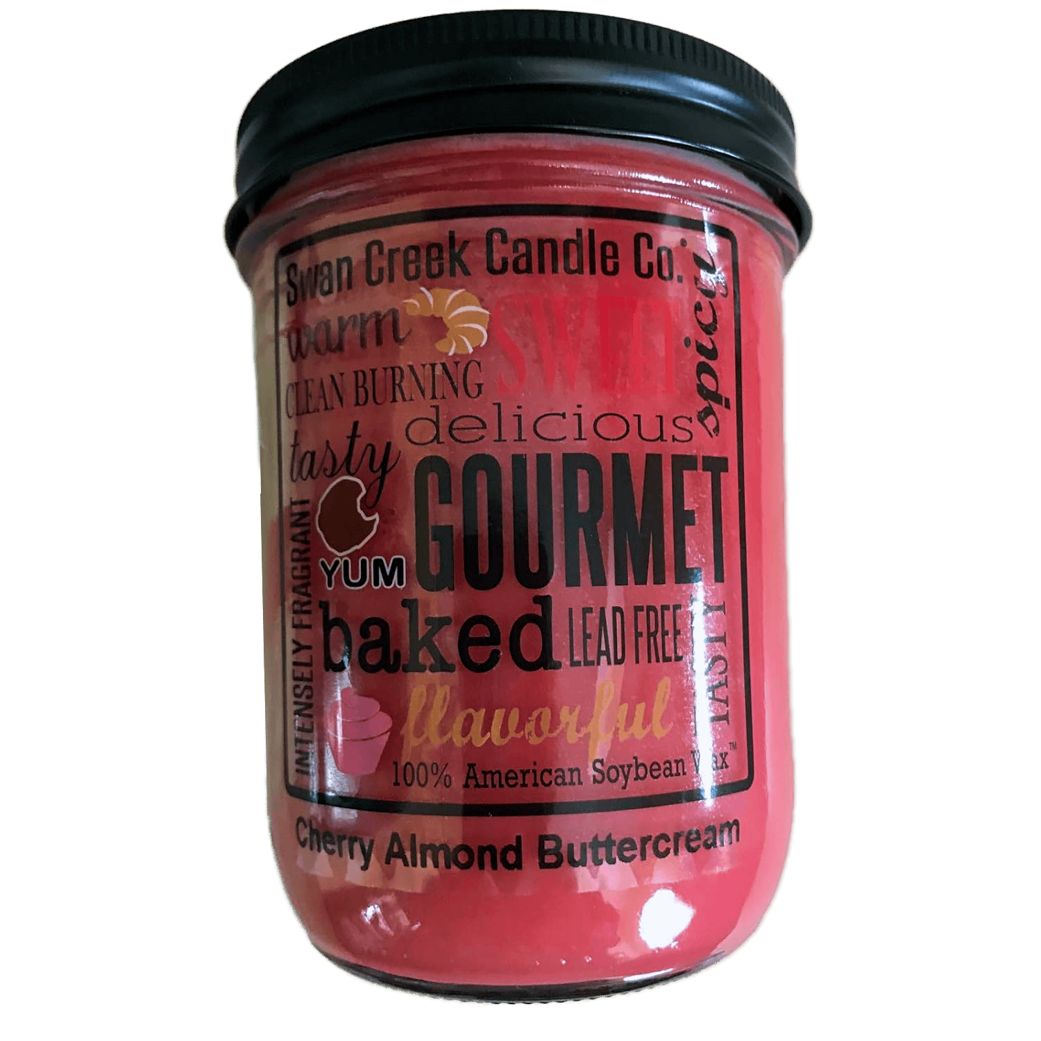 Swan Creek Cherry Almond Buttercream 12 oz Candle AMZ+