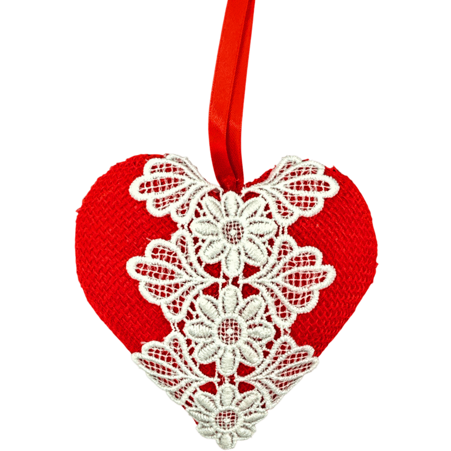 Red and White Heart Decor+