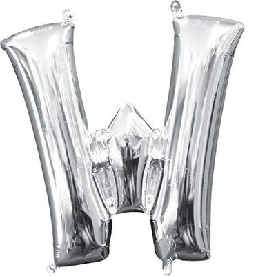 16&quot; Air filled letter W SILVER+