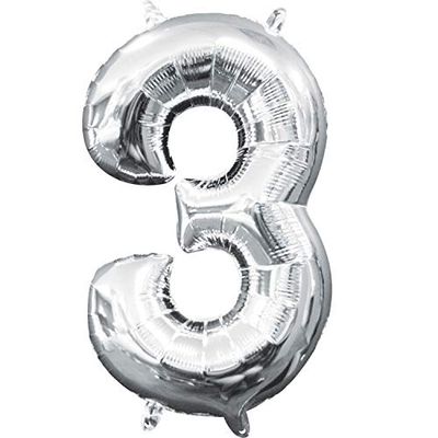16&quot; Air filled Number 3 SILVER+