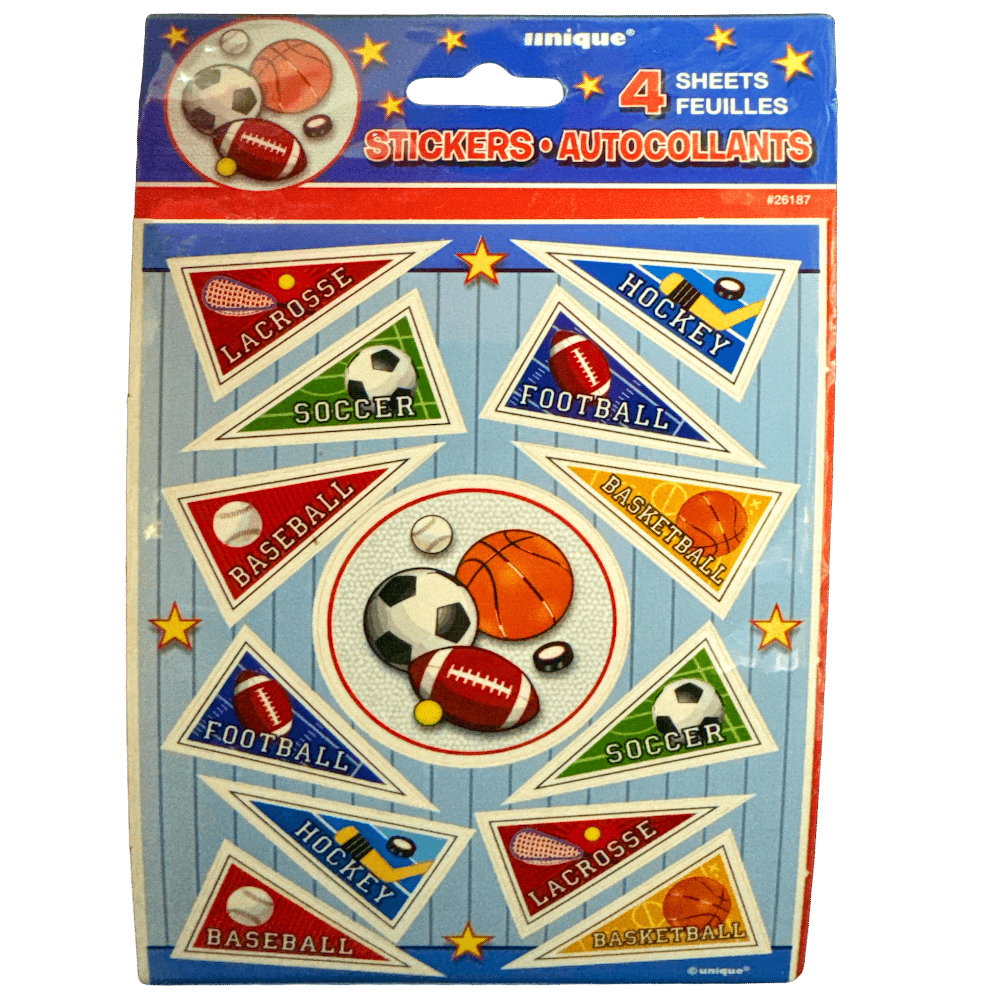 Sports Pennants Stickers 4 sheets+