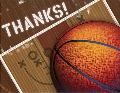 Fast Break Basketball Thank You Notes+