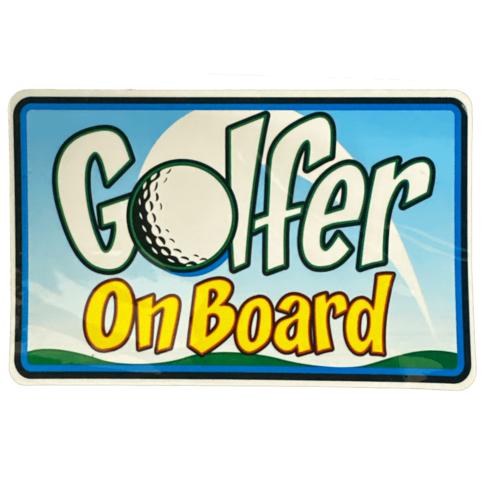Golfer on Board Mega Magnet AMZ+