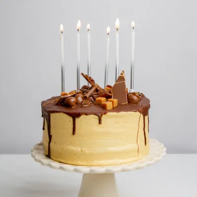 Silver &amp; Gold Birthday Candles+