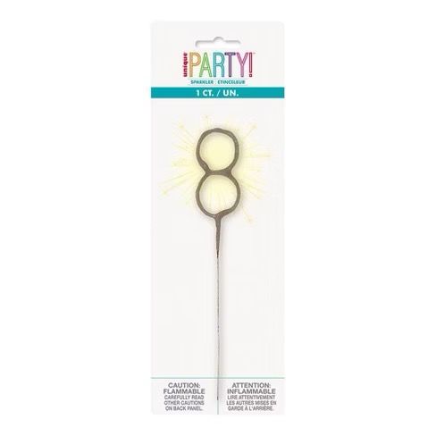 Sparkler 7&quot; Numeral 8+