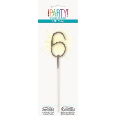 Sparkler 7" Numeral 6+