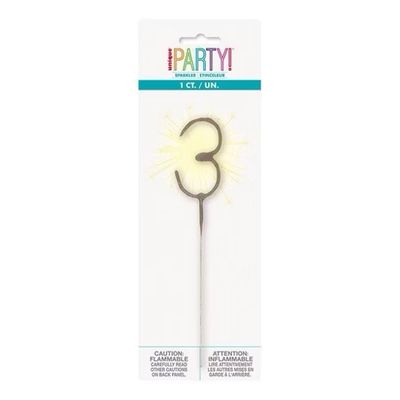 Sparkler 7&quot; Numeral 3+