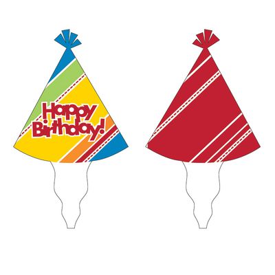 Happy Birthday Hat Cake Topper+