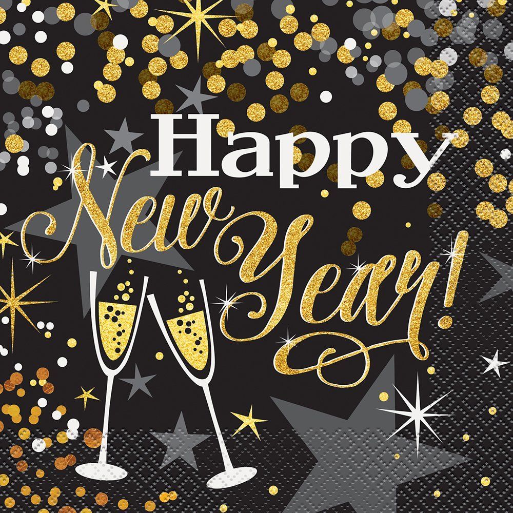 Glittering New Year Lunch Napkins 16ct+
