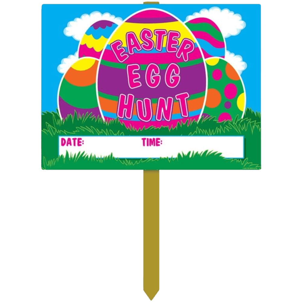 Easter Egg Hunt Yard Sign AMZ+