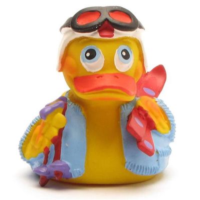 Rubber Duck- Ski with White Helmet and Goggles+