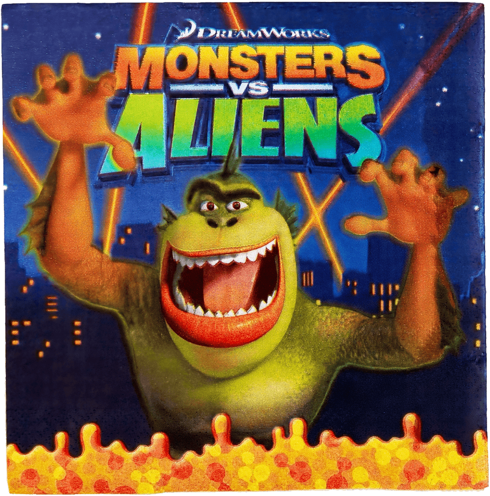 Monsters VS Aliens Lunch Napkin AMZ+