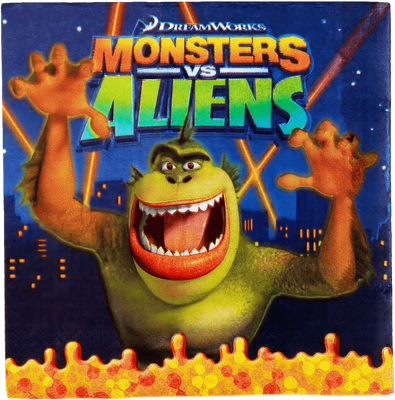 Monsters VS Aliens Lunch Napkin AMZ+