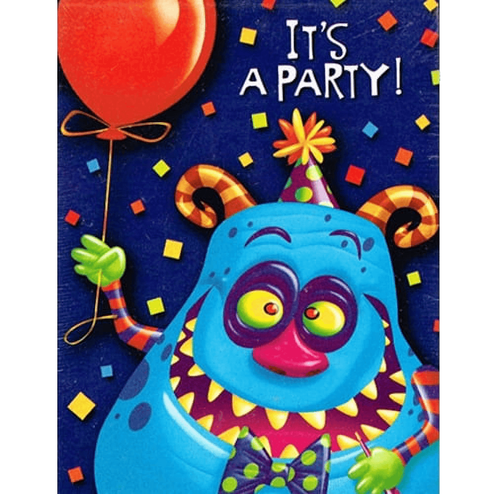 Blue Monster Invitations+
