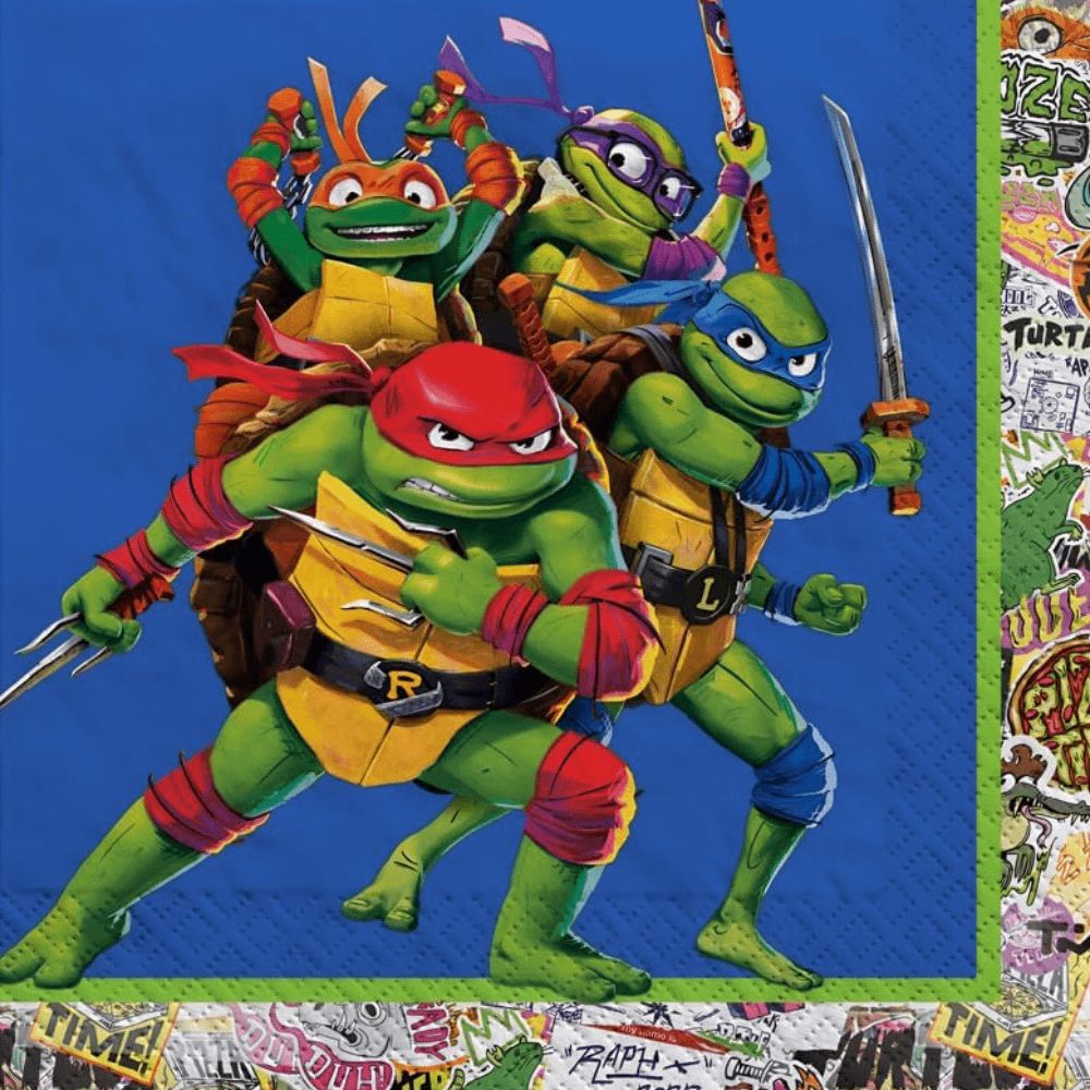 Ninja Turtles Mutant Mayhem Napkins AMZ+