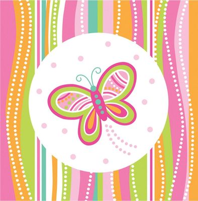 Mod Butterfly Lunch Napkins AMZ+