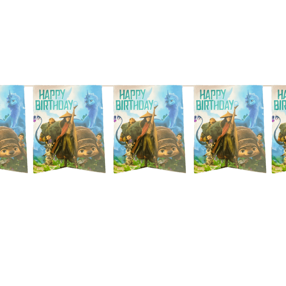 Raya and The Last Dragon Birthday Banner +