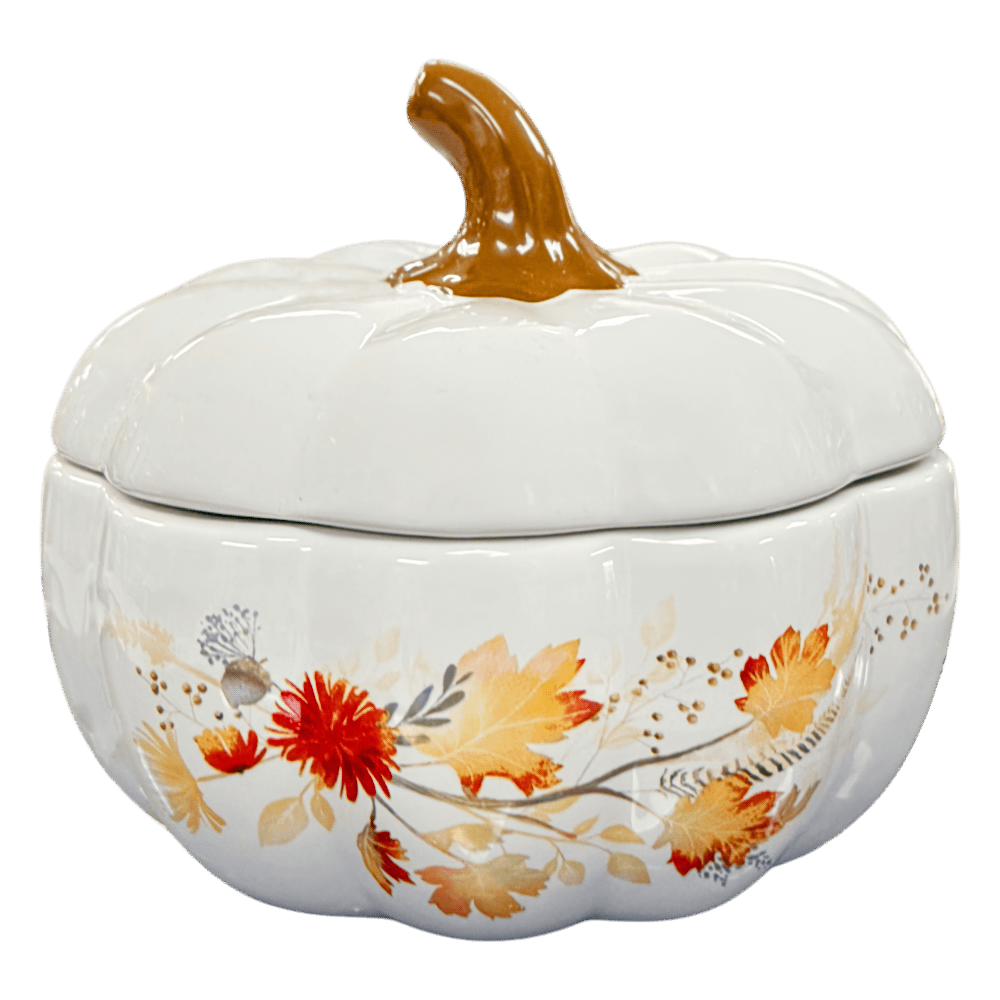 Ceramic Pumpkin Bowl With Lid AMZ+